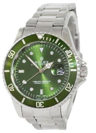 Часы rolex submariner silver green