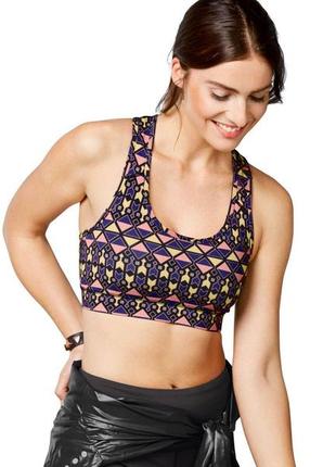 Спортивний бюстгальтер-топ із геометричним візерунком розмір з