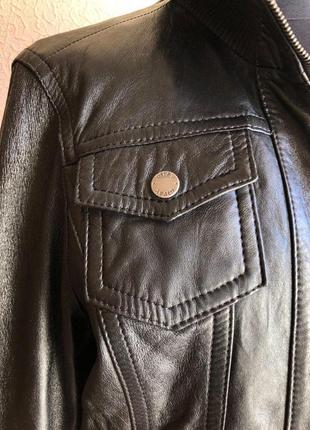 Кожаная куртка черная с резинками от бренда gipsy6 фото
