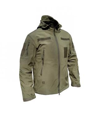 Куртка софтшелл олива тактична куртка soft shell непромокальна армійська куртка для військових3 фото