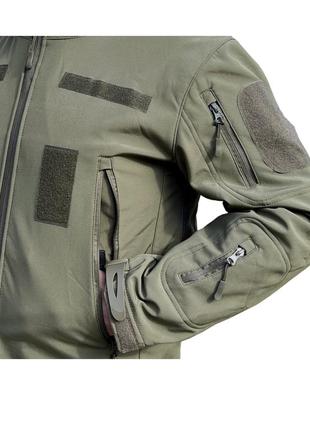 Куртка софтшелл олива тактична куртка soft shell непромокальна армійська куртка для військових5 фото