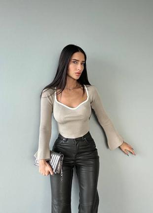 Лонгслив мокко