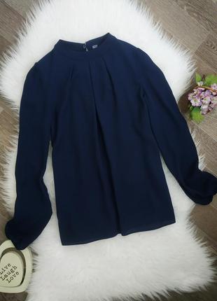 Темно-синяя шифоновая блуза/блузка dorothy perkins