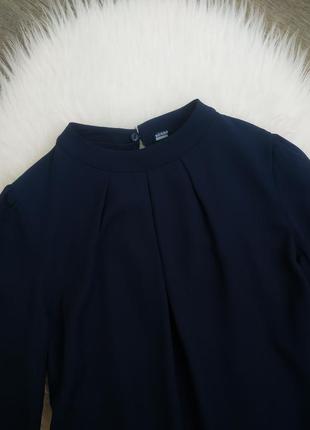 Темно-синяя шифоновая блуза/блузка dorothy perkins4 фото