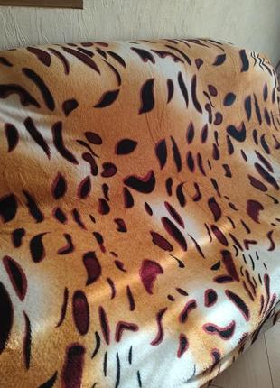 Тигровий/леопардови плед/покривало в анімалістий принт 200*230. кольори і розміри1 фото