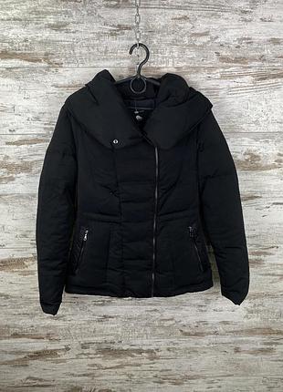 Жіночий пуховий пуховик zara basic куртка зимова