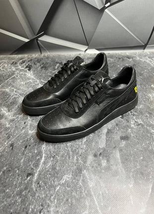 Стильні кросівки пума puma великого розміру 46-47-48 чорні шкіряні чоловічі демі,демісезонні осінні,весняні,літні (на осінь,весна,літо 2023-2024) 4