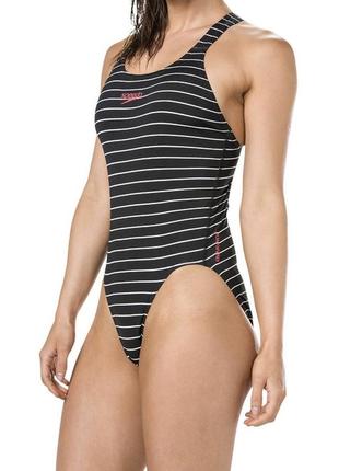 Купальник speedo endurance+ printed medalist swimsuit ladies xl black/white (4698109)5 фото