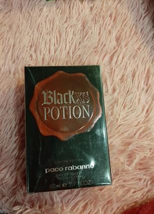 Суперовый парфюм paco rabanne black xs potion for her 80ml абсолютно новый запечатан