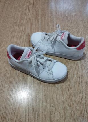 Кроссовки adidas кожаные белые адидас