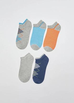 4 - 6 років 26-29 р нові фірмові спортивні шкарпетки хлопчику набір 5 пар смужка lc waikiki вайкіки