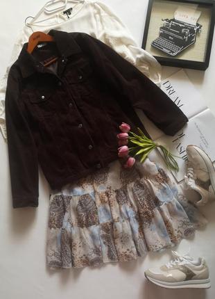 Вельветовая куртка, жакет, пиджак, casual lothing, zara, l размер, коричневая,3 фото