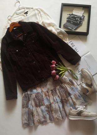 Вельветовая куртка, жакет, пиджак, casual lothing, zara, l размер, коричневая,4 фото