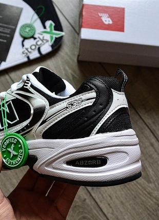 Спортивные весенние кроссовки new balance 530 white/black6 фото