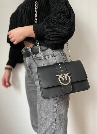 Женская сумка в стиле pinko кросс боди через плечо классика на каждый день шоппер8 фото