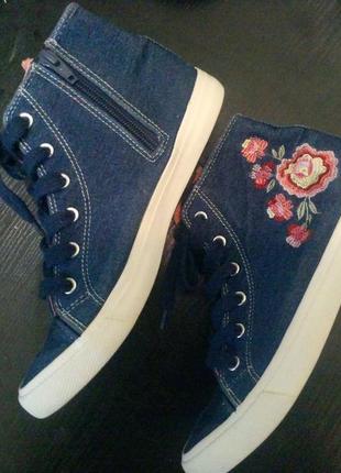 Кросівки джинсові кеди george 22.5-23 см