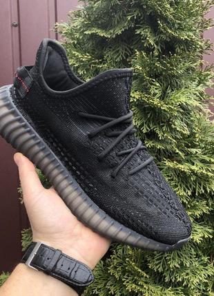 Жіночі кросівки adidas yeezy boost сіточка чорні червоні