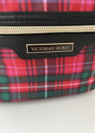 Косметичка victoria secret train case bright tartan5 фото