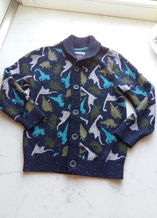Тепла бавовняна кофта кардиган tu для маленького джентльмена 5-6 років