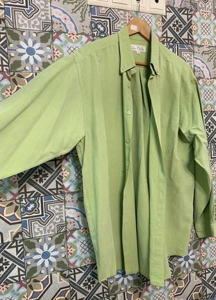 Оверсайз-рубашка, салатовый оттенок2 фото