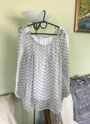 Шелковая свободная блуза