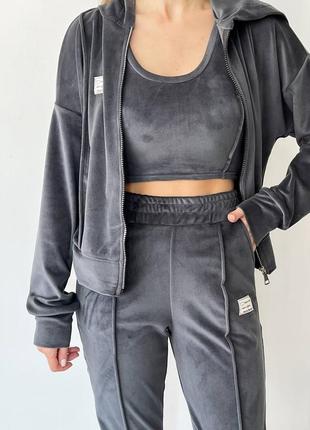 Якісний жіночий прогулянковий костюм трійка 6 кольорів