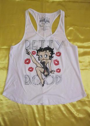 Озорная пляжная майка топ боксерка betty boop лето море пляж улица ххл 501 фото