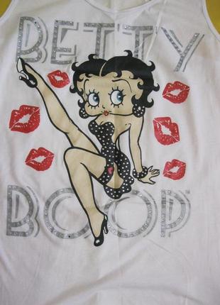 Озорная пляжная майка топ боксерка betty boop лето море пляж улица ххл 503 фото