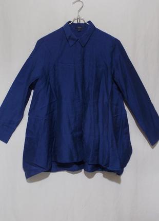 Блуза oversize синяя жатка lyocell 'cos' 44р1 фото