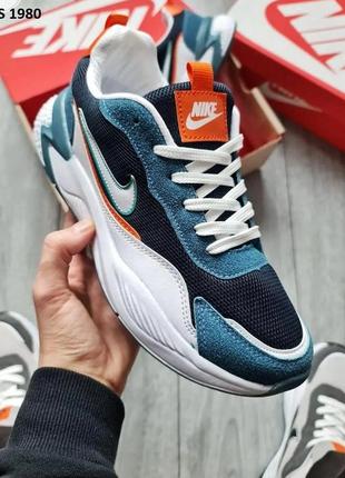 Мужские кроссовки nike air max белые с синим