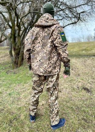 Костюм куртка та штани softshell весняний комплект. піксель зсу. розмір l.7 фото