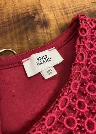 Детское платье с кружевом river island (ривер айленд 9-10 лет 134-140 см идеал оригинал розовое)6 фото