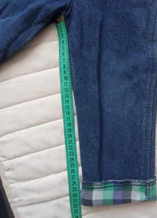 Джинсовий комбінезон на котоновій підкладці 86 см комбез штани джинси 12-18 міс хлопчик осінь весна8 фото