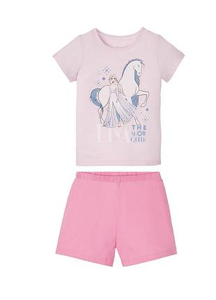 Пижама (футболка и шорты) для девочки disney frozen 349309-1 086-92 см (12-24 months) розовый