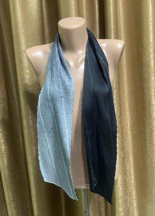 Легкий узкий шарф с плиссировкой винтаж