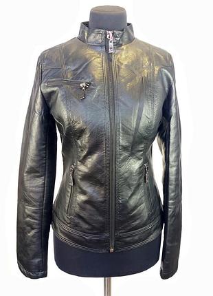 Черная классическая куртка косуха angmifer 990