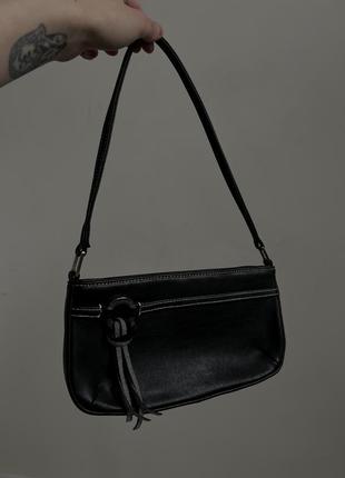 Сумочка багет черная 2