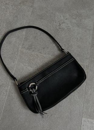 Сумочка багет черная 3