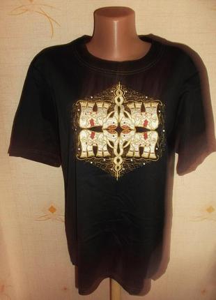 Футболка с вышивкой золотом  р. xxl - separa