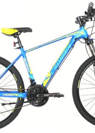 Велосипед crosser mt-036 29" (рама 17, 21s) hidraulic shimano голубо-жовний