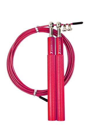 Скакалка скоростная 4yourhealth jump rope premium 3м металлическая на подшипниках 0194 красная2 фото