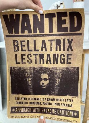 Плакат газета гарри поттер, хогвартс, дамблдор, сириус блэк, гермиона, беллатриса