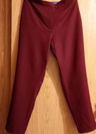 Женские брюки бордовые2 фото