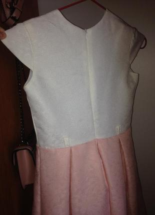 Персиковое платье2 фото