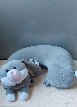 Дитяча дорожня подушка зайчик fantasy softoys