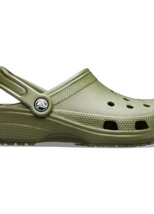 Сабо crocs classic army/green хакі зелені4 фото