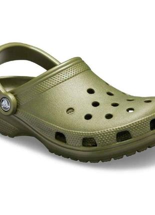 Сабо crocs classic army/green хакі зелені5 фото