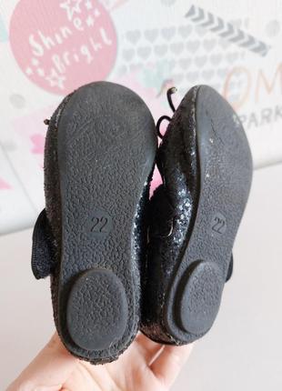 Блестящие, черные, легкие туфельки для принцессы 12.5см6 фото