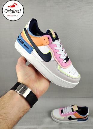 Женские кроссовки nike air force 1 shadow multicolored