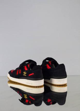 Кросівки adidas forum low black & red5 фото